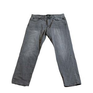 Lucky Brand Jeans 38 Charcoal Gray Mens 221 Mid Rise Original Straight Fit Denim